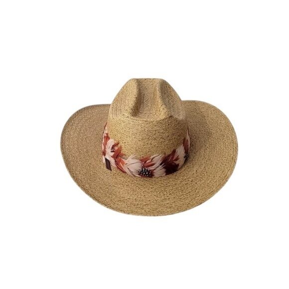 Boots and Saddle Straw Hat with Feather Band - Picture 3 of 6